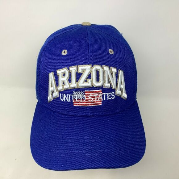 Arizona United States Spellout Strapback Adjustable Trucker Hat Blue Acrylic - Picture 2 of 8